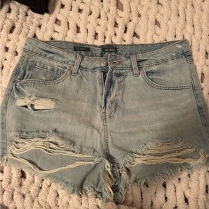 Wild Fable Light Blue Distressed Jean Shorts